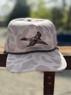 Duck Embroidered Camo Cap - Beige